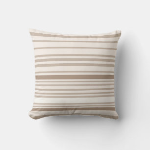 Sand and White Linen Stripes Cushion