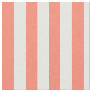 Sand and White Vertical Stripes Fabric