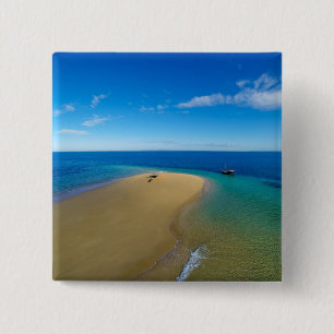 Sand Bar And Dhow Ibo Island, Mozambique 15 Cm Square Badge