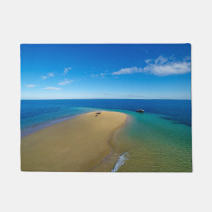 Sand Bar And Dhow Ibo Island, Mozambique Doormat
