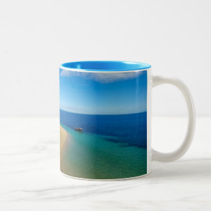 Sand Bar And Dhow Ibo Island, Mozambique Two-Tone Coffee Mug