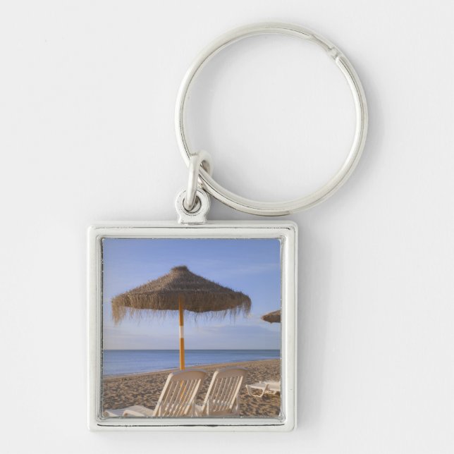 Sand Beach Chairs with Umbrella Key Ring (Front)