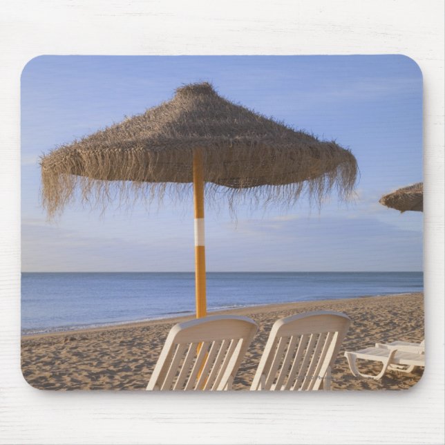 Sand Beach Chairs with Umbrella Mouse Pad (Front)