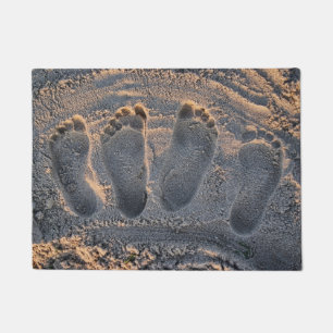 Sand Beach Footprints Doormat