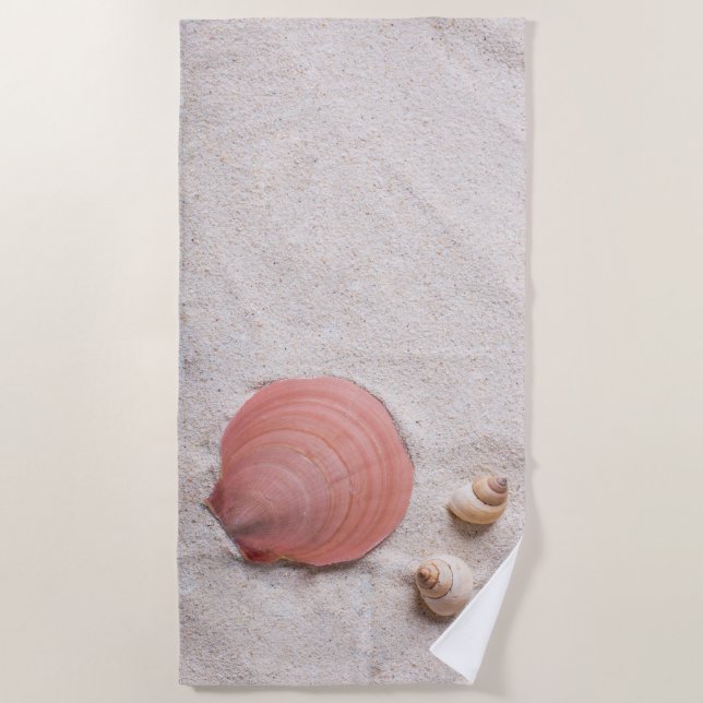 Sand Beach Shells Towel (Front)