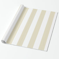 Sand Beige White Huge Stripes