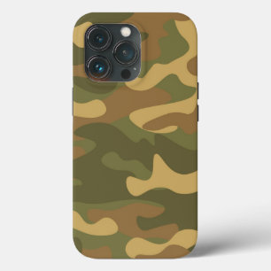 Sand Brown Green Camo iPhone 13 Pro Case