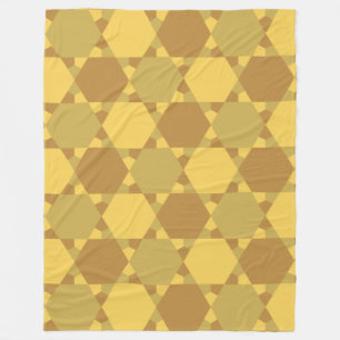 Sand Brown Star Optical Illusion Pattern Fleece Blanket