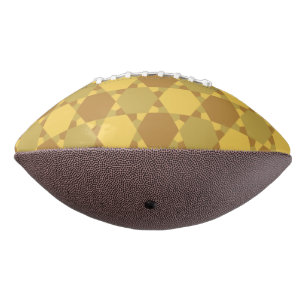 Sand Brown Star Optical Illusion Pattern Football
