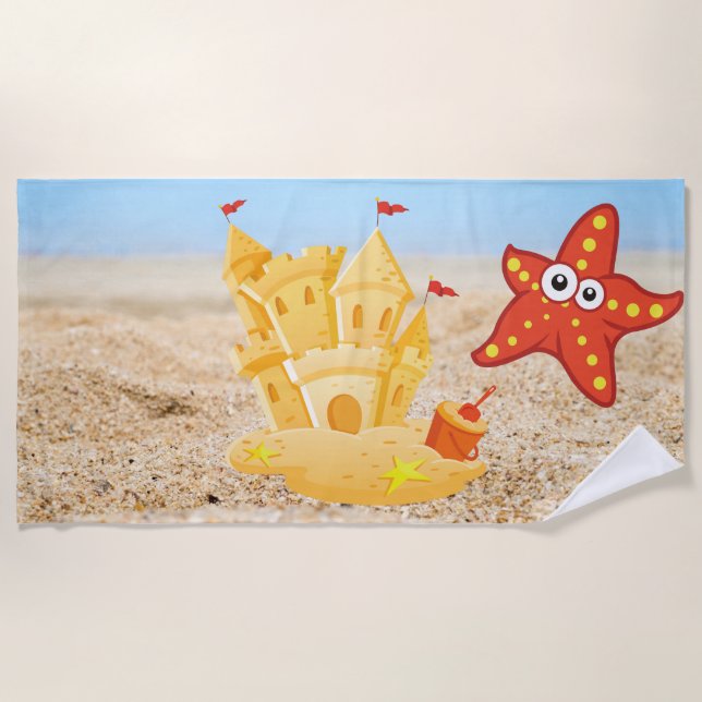 Sand Castle Beach Towel (Front)