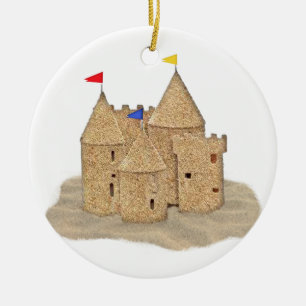Sand Castle Ceramic Tree Decoration