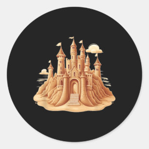 Sand Castle Event Costume for Summertime Boys and Classic Round Sticker