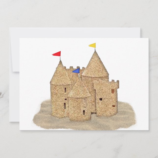 Sand Castle Invitation (Front)