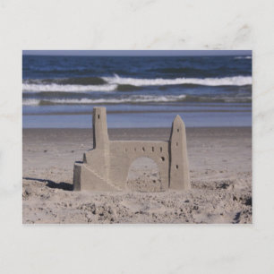 sand castle, ocean city postcard