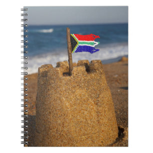 Sand Castle With South African Flag, Umhlanga Notebook