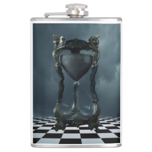 Sand clock hip flask