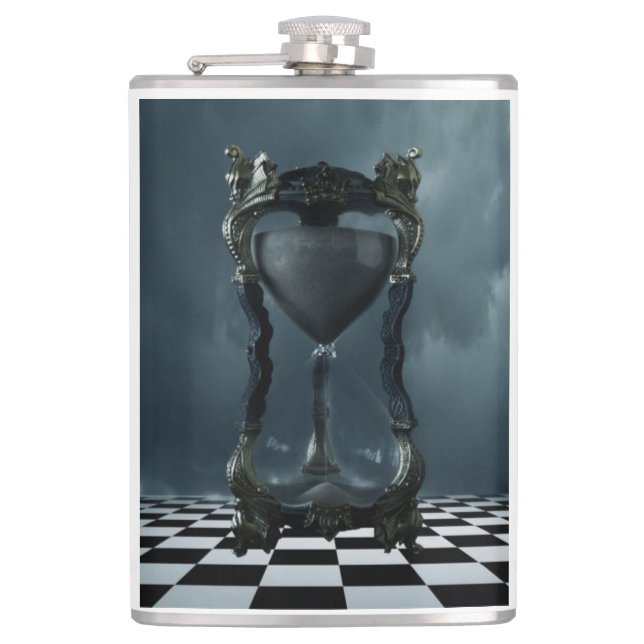 Sand clock hip flask (Front)