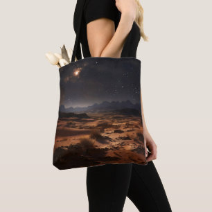 Sand Desert at Night Tote Bag