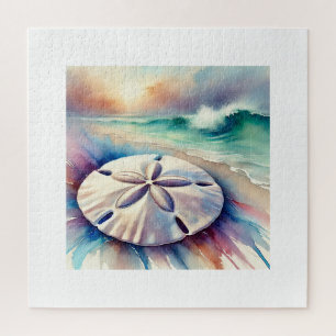 Sand Dollar 110924AREF118 - Watercolor Jigsaw Puzzle