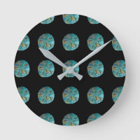 Sand Dollar Abstract Pattern Gift Favour Teal Blac