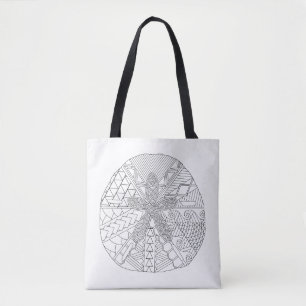 Sand Dollar Adult Colouring Full Tote Bag