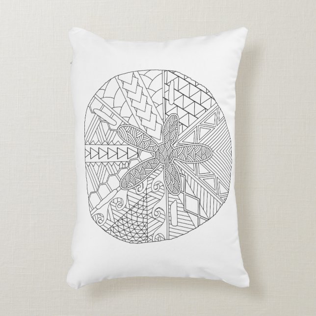 Sand Dollar Adult Colouring Pillow (Front(Vertical))