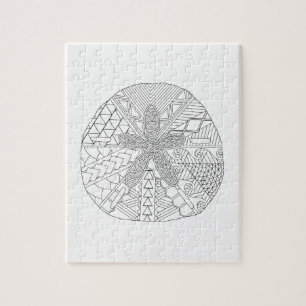 Sand Dollar Adult Colouring Puzzle