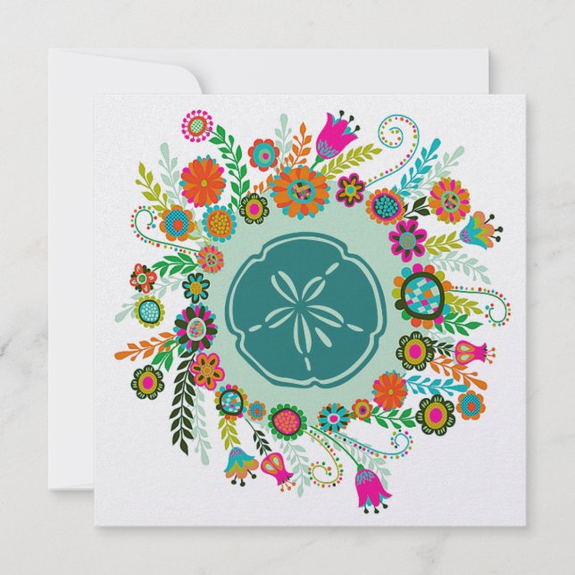 Sand Dollar and Flowers - SRF (Front)