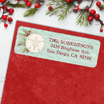 Sand Dollar Beach Coastal Christmas Return Address Label<br><div class="desc">Christmas sand dollar return address labels to coordinate with the beach Christmas cards. Personalise it for your beach themed Christmas! Designed by Blackberry Boulevard.</div>