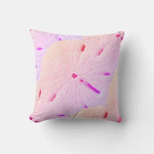 Sand Dollar Beach Pink Purple Ombre Art Abstract Cushion