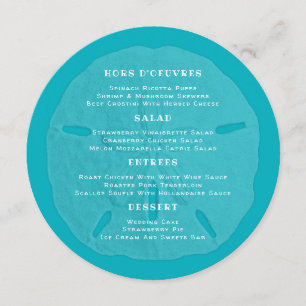 Sand Dollar Beach Tropical Menu Template