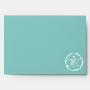 Sand dollar beach wedding envelopes