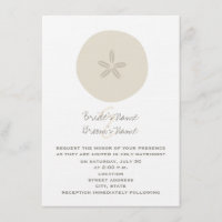 Sand Dollar Beach Wedding Invitation