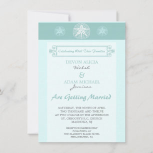 Sand Dollar Beach Wedding Invitation