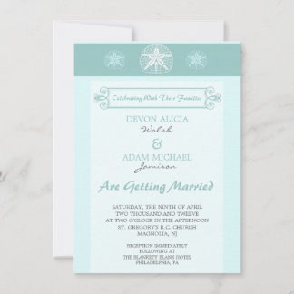 Sand Dollar Beach Wedding Invitation