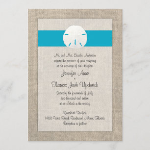 Sand Dollar Beach Wedding Invitation - Malibu