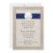 Sand Dollar Beach Wedding Invitation Navy Blue