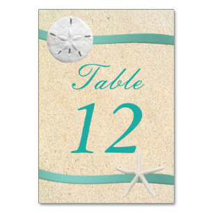 Sand Dollar Beach Wedding Table Place Card