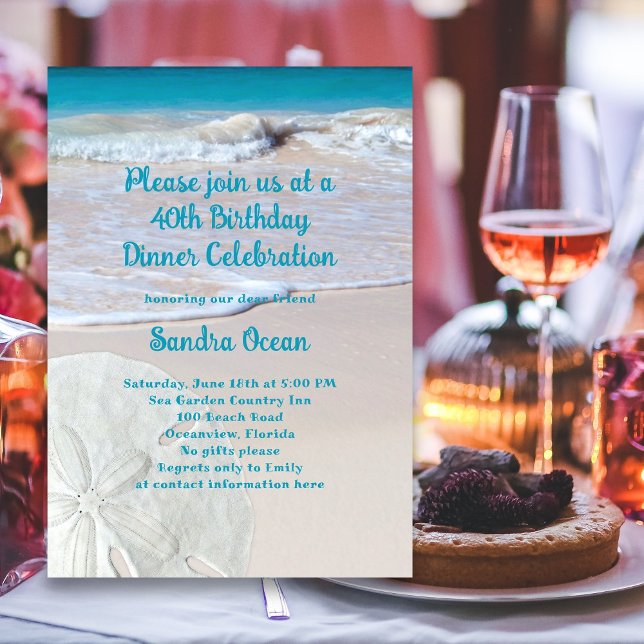 Sand Dollar Birthday Party Invitation (Creator Uploaded)