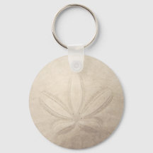 Sand Dollar Button Keychain