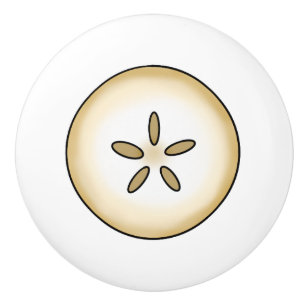 Sand Dollar Coastal Beach House Ceramic Knob