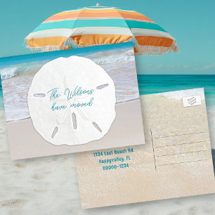 Sand Dollar Coastal New Address Postcards