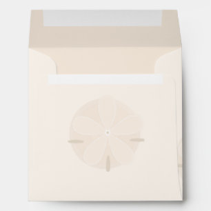 Sand Dollar Custom Wedding Envelope