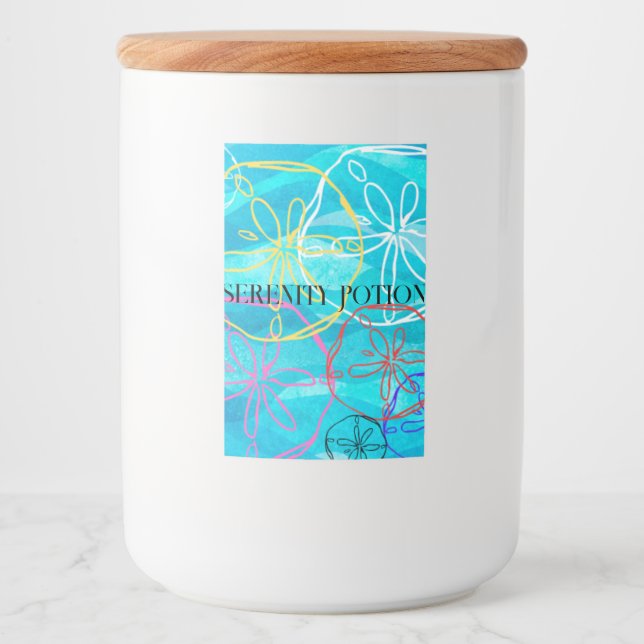 Sand Dollar Design on Food Containers Label (Front)