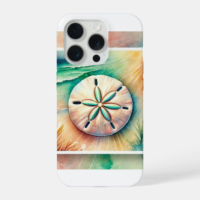 Sand Dollar in the Light 060824AREF122 - Watercolo iPhone Case (Back)