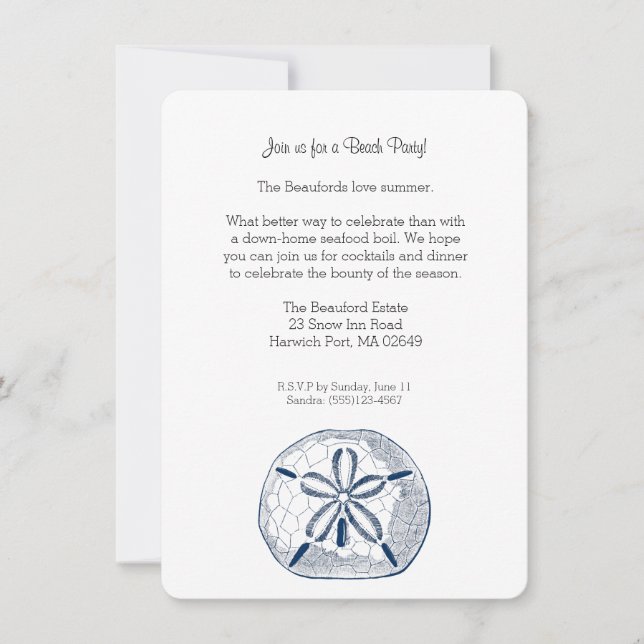 Sand Dollar Invitation (Front)