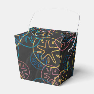 Sand Dollar Lines Red Yellow Blue Favour Box