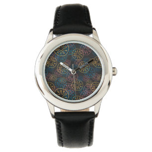 Sand Dollar Lines Red Yellow Blue Watch