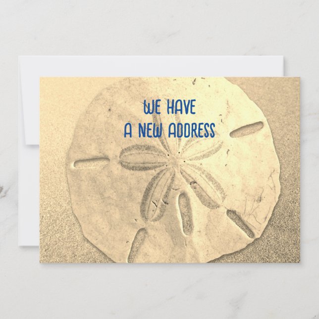 Sand Dollar New Address Announcement Card (Front)