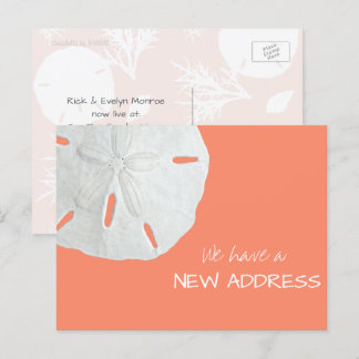Sand Dollar New Address Announcement Postcard